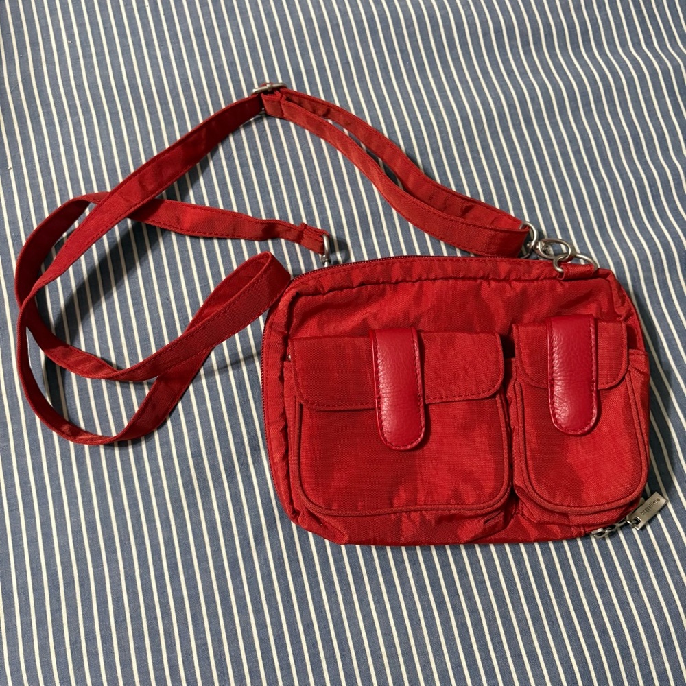 Baggallini Organizer purse crossbody bag adjustable strap orange red compartment